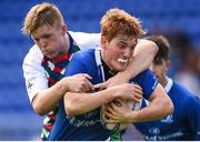 25 August 2016; Sebastian Pimm of Leinster is tackled by Ciaran McGann of Exiles during an U18 Clubs Friendly game between Leinster and Exiles at Donnybrook Stadium in Donnybrook, Dublin. Photo by David Fitzgerald/Sportsfile