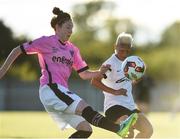 25 August 2016; Jessica Gleeson of Wexford Youths WFC in action against Zenatha Coleman of Gintra during the UEFA Women’s Champions League Qualifying Group game between Wexford Youths WFC and Gintra at Ferrycarrig Park in Wexford. Photo by Matt Browne/Sportsfile