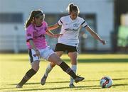 25 August 2016; Emma Hansberry of Wexford Youths WFC in action against Liuija Vaitukaityte of Gintra during the UEFA Women’s Champions League Qualifying Group game between Wexford Youths WFC and Gintra at Ferrycarrig Park in Wexford. Photo by Matt Browne/Sportsfile