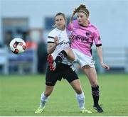 25 August 2016; Linda Douglas of Wexford Youths WFC in action against Simona Velickaite of Gintra during the UEFA Women’s Champions League Qualifying Group game between Wexford Youths WFC and Gintra at Ferrycarrig Park in Wexford. Photo by Matt Browne/Sportsfile