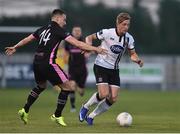 26 August 2016; John Mountney of Dundalk in action against Aidan Friel of Wexford Youths during the SSE Airtricity League Premier Division game between Wexford Youths and Dundalk at Ferrycarrig Park in Wexford. Photo by David Maher/Sportsfile