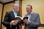 17 November 2010; Munster player Paul O'Connell, left, and Munster squad advisor Mick Galwey at the launch of Red Blooded – The Alan Quinlan Autobiography, Castletroy Park Hotel, Limerick. Picture credit: Diarmuid Greene / SPORTSFILE