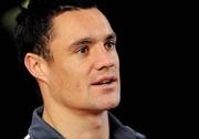 18 November 2010; New Zealand's Dan Carter during a press conference ahead of their Autumn International against Ireland on Saturday. New Zealand Rugby Squad Press Conference, Castleknock Hotel & Country Club, Castleknock, Dublin. Picture credit: Brian Lawless / SPORTSFILE