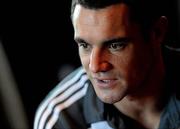 18 November 2010; New Zealand's Dan Carter during a press conference ahead of their Autumn International against Ireland on Saturday. New Zealand Rugby Squad Press Conference, Castleknock Hotel & Country Club, Castleknock, Dublin. Picture credit: Brian Lawless / SPORTSFILE