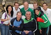 18 November 2010; Some of Ireland’s leading sportsmen and sportswomen, including, clockwise, from left, Claire O'Connor, Camogie, Andrew Bree, Swimming, Paul O'Connell, Rugby, Lar Corbett, Hurling, Stephen Rice, Soccer, Katie Taylor, Boxing, Garrett Culliton, Paralympic Sport and Robert Deegan, Special Olympics, presented a submission to Mary Hanafin TD, Minister for Tourism, Culture and Sport, earlier today, Thursday 18th November, on behalf of all national sporting organisations. The submission highlights how major cuts will set Irish sport back for decades to come and outlines the vital role played by Government funding in the continuing development of Irish sport. Department of Tourism Culture and Sport, Kildare Street, Dublin. Picture credit: Brendan Moran / SPORTSFILE