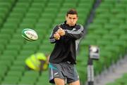 19 November 2010; New Zealand's Sonny Bill Williams in action during the captain's run ahead of their Autumn International against Ireland on Saturday. New Zealand Rugby Squad Capatain's Run, Aviva Stadium, Landsdowne Road, Dublin. Picture credit: Alan Place / SPORTSFILE