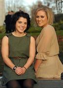 19 November 2010; Footballer Alice Malone, left, and Irish underage hockey player Jessica McMickian at the announcement of the first year UCD Sports Scholarship recipients for 2010/11 in Belfield today. O'Reilly Hall, UCD, Belfield, Dublin. Picture credit: Alan Place/ SPORTSFILE