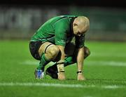 19 November 2010; A dejected Johnny O'Connor, Connacht, at the end of the game. Celtic League, Connacht v Ospreys, Sportsground, Galway. Picture credit: David Maher / SPORTSFILE