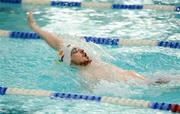 20 November 2010; Karl Burdis, Portmarnock, in action during heats of the Men's 200m Backstroke. Irish National Short Course Swimming Championships, Leisureland, Salthill, Co. Galway. Photo by Sportsfile