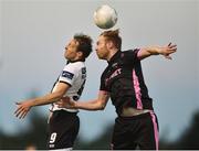 26 August 2016; David McMillan of Dundalk in action against Stephen Last of Wexford Youths during the SSE Airtricity League Premier Division game between Wexford Youths and Dundalk at Ferrycarrig Park in Wexford. Photo by David Maher/Sportsfile