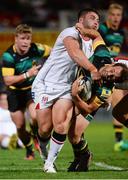 26 August 2016; Nic Groom of Northhampton Saints is tackled by John Andrew of Ulster during the Pre-Season Friendly game between Ulster and Northampton Saints at Kingspan Stadium, in Ravenhill Park Belfast. Photo by Oliver McVeigh/Sportsfile