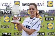 27 August 2016; Aisling Holton of Kildare with her player of the match trophy after the TG4 Ladies Football All-Ireland Intermediate Championship Semi-Final game between Kildare and Sligo at Kingspan Breffni Park in Cavan. Photo by Piaras Ó Mídheach/Sportsfile