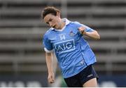 27 August 2016; Sinéad Aherne of Dublin celebrates scoring her side's first goal during the TG4 Ladies Football All-Ireland Senior Championship Semi-Final game between Dublin and Mayo at Kingspan Breffni Park in Cavan. Photo by Piaras Ó Mídheach/Sportsfile