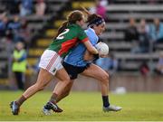 27 August 2016; Niamh McEvoy of Dublin in action against Leona Ryder of Mayo during the TG4 Ladies Football All-Ireland Senior Championship Semi-Final game between Dublin and Mayo at Kingspan Breffni Park in Cavan. Photo by Piaras Ó Mídheach/Sportsfile