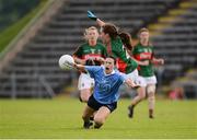 27 August 2016; Sinéad Aherne of Dublin is fouled by Leona Ryder of Mayo during the TG4 Ladies Football All-Ireland Senior Championship Semi-Final game between Dublin and Mayo at Kingspan Breffni Park in Cavan. Photo by Piaras Ó Mídheach/Sportsfile