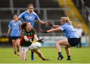 27 August 2016; Sarah Tierney of Mayo in action against Carla Rowe, left, and Noelle Healy of Dublin during the TG4 Ladies Football All-Ireland Senior Championship Semi-Final game between Dublin and Mayo at Kingspan Breffni Park in Cavan. Photo by Piaras Ó Mídheach/Sportsfile
