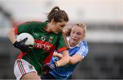 27 August 2016; Grace Kelly of Mayo in action against Deidre Murphy of Dublin during the TG4 Ladies Football All-Ireland Senior Championship Semi-Final game between Dublin and Mayo at Kingspan Breffni Park in Cavan. Photo by Piaras Ó Mídheach/Sportsfile