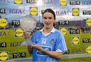 27 August 2016; Sinéad Aherne of Dublin with her player of the match trophy after the TG4 Ladies Football All-Ireland Senior Championship Semi-Final game between Dublin and Mayo at Kingspan Breffni Park in Cavan. Photo by Piaras Ó Mídheach/Sportsfile