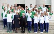 28 August 2016; Members of Team Ireland, who competed at the 2016 Rio Olympics, are honoured at a special reception hosted by President Michael D. Higgins and his wife Sabina Higgins in Áras an Uachtaráin, Phoenix Park, Dublin. Photo by Seb Daly/Sportsfile