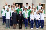 28 August 2016; Members of Team Ireland, who competed at the 2016 Rio Olympics, are honoured at a special reception hosted by President Michael D. Higgins and his wife Sabina Higgins in Áras an Uachtaráin, Phoenix Park, Dublin. Photo by Seb Daly/Sportsfile