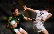28 August 2016; Dara Moynihan of Kerry in action against Sam Doran of Kildare during the Electric Ireland GAA Football All-Ireland Minor Championship Semi-Final game between Kerry and Kildare at Croke Park in Dublin. Photo by Piaras Ó Mídheach/Sportsfile