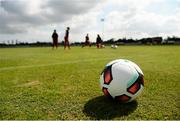 28 August 2016; ARF Criuleni players warm up ahead of the UEFA Women’s Champions League Qualifying Group game between ARF Criuleni and Wexford Youths WFC at Ferrycarrig Park in Wexford. Photo by Sam Barnes/Sportsfile