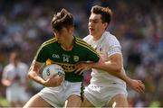 28 August 2016; David Shaw of Kerry in action against Mark Dempsey of Kildare during the Electric Ireland GAA Football All-Ireland Minor Championship Semi-Final game between Kerry and Kildare at Croke Park in Dublin. Photo by Ray McManus/Sportsfile