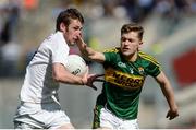 28 August 2016; Aaron Masterson of Kildare in action against Niall Collins of Kerry during the Electric Ireland GAA Football All-Ireland Minor Championship Semi-Final game between Kerry and Kildare at Croke Park in Dublin. Photo by Piaras Ó Mídheach/Sportsfile