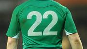 20 November 2010; A general view of Keith Earls Ireland jersey. Autumn International, Ireland v New Zealand, Aviva Stadium, Lansdowne Road, Dublin. Picture credit: Stephen McCarthy / SPORTSFILE