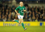 20 November 2010; Peter Stringer, Ireland, comes onto the pitch as a second half substitution. Autumn International, Ireland v New Zealand, Aviva Stadium, Lansdowne Road, Dublin. Picture credit: Stephen McCarthy / SPORTSFILE
