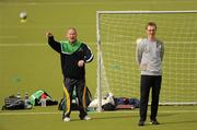 9 April 2010; Head coach Paul Cassin, Coolock, Dublin, left, and coach Daragh Sheridan during football 7 a side training at an Ireland paralympic squad training camp. Ireland Paralympic Squad Training Camp - April 2010, University of Limerick, Limerick. Picture credit: Stephen McCarthy / SPORTSFILE