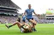 28 August 2016; Shane Enright of Kerry is tackled by Ciarán Kilkenny of Dublin during the GAA Football All-Ireland Senior Championship Semi-Final match between Dublin and Kerry at Croke Park in Dublin. Photo by Ramsey Cardy/Sportsfile