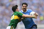 28 August 2016; Michael Darragh MacAuley of Dublin is tackled by Paul Murphy of Kerry during the GAA Football All-Ireland Senior Championship Semi-Final match between Dublin and Kerry at Croke Park in Dublin. Photo by Ramsey Cardy/Sportsfile