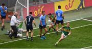 28 August 2016; Colm Cooper, right, and Paul Geaney of Kerry celebrate after Darran O'Sullivan, in the net, scored his side's first goal during the GAA Football All-Ireland Senior Championship Semi-Final game between Dublin and Kerry at Croke Park in Dublin. Photo by Daire Brennan/Sportsfile
