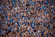28 August 2016; Dublin supporters, on Hill 16, near the end of the GAA Football All-Ireland Senior Championship Semi-Final game between Dublin and Kerry at Croke Park in Dublin. Photo by Ray McManus/Sportsfile
