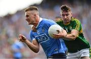 28 August 2016; Ciarán Kilkenny of Dublin is tackled by James O'Donoghue of Kerry during the GAA Football All-Ireland Senior Championship Semi-Final game between Dublin and Kerry at Croke Park in Dublin. Photo by Brendan Moran/Sportsfile