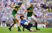 28 August 2016; Michael Darragh MacAuley of Dublin in action against Anthony Maher, left, and Kieran Donaghy of Kerry during the GAA Football All-Ireland Senior Championship Semi-Final game between Dublin and Kerry at Croke Park in Dublin. Photo by Brendan Moran/Sportsfile