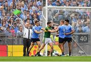 28 August 2016; Paul Geaney of Kerry gets involved with Jonny Cooper of Dublin after Darran O'Sullivan of Kerry scores his side's first goal during the GAA Football All-Ireland Senior Championship Semi-Final game between Dublin and Kerry at Croke Park in Dublin. Photo by Brendan Moran/Sportsfile