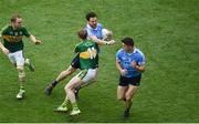 28 August 2016; Michael Darragh MacAuley, left, and David Byrne of Dublin in action against Darran O'Sullivan, left, and Colm Cooper of Kerry during the GAA Football All-Ireland Senior Championship Semi-Final game between Dublin and Kerry at Croke Park in Dublin. Photo by Daire Brennan/Sportsfile