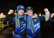 19 November 2010; Leinster supporters Seamus and Luke Lehane, from Ashbourne, Co. Meath, show their support for their team ahead of the game. Celtic League, Leinster v Dragons, RDS, Ballsbridge, Dublin. Picture credit: Stephen McCarthy / SPORTSFILE