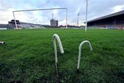 22 November 2010; A general view of the net hooks at Dalymount Park, Phibsborough, Dublin. Picture credit: David Maher / SPORTSFILE