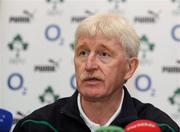 23 November 2010; Ireland team manager Paul McNaughton during a press conference ahead of their Autumn International against Argentina on Sunday. Ireland Rugby Squad Press Conference, Fitzpatrick's Castle Hotel, Killiney. Picture credit: Brian Lawless / SPORTSFILE