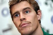 23 November 2010; Ireland's Andrew Trimble during a press conference ahead of their Autumn International against Argentina on Sunday. Ireland Rugby Squad Press Conference, Fitzpatrick's Castle Hotel, Killiney. Picture credit: Brian Lawless / SPORTSFILE