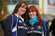 16 October 2010; Leinster fans Brenda Fayne, left, and Michelle Downey at the game. Heineken Cup Pool 2, Round 2, Saracens v Leinster, Wembley Stadium, Wembley, London. Photo by Sportsfile