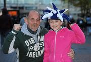 16 October 2010; Leinster fans Malcolm and Saoirse Kennedy at the game. Heineken Cup Pool 2, Round 2, Saracens v Leinster, Wembley Stadium, Wembley, London. Photo by Sportsfile