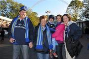 16 October 2010; Leinster fans, from left, Jim and Lucy Doody, Mattie Wall,  Eleanor Doody and Sarah Doody at the game. Heineken Cup Pool 2, Round 2, Saracens v Leinster, Wembley Stadium, Wembley, London. Photo by Sportsfile