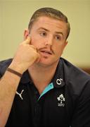 24 November 2010; Ireland's Jamie Heaslip at a press conference ahead of their Autumn International against Argentina on Sunday. Ireland Rugby Squad Team Announcement, Fitzpatrick's Castle Hotel, Killiney, Dublin. Picture credit: Brendan Moran / SPORTSFILE