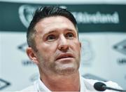 29 August 2016; Robbie Keane of Republic of Ireland speaking during a press conference at the National Sports Campus, Abbottown, Dublin.  Photo by David Maher/Sportsfile