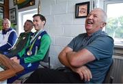 29 August 2016; Coach Dominic Casey, right, with Rio 2016 Olympic silver medallist Gary O'Donovan and Rio 2016 Olympic silver medallist and 2016 World Championships gold medallist Paul O'Donovan during a press conference at the Skibbereen Rowing Club in Skibbereen, Co. Cork. Photo by Brendan Moran/Sportsfile