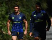 29 August 2016; Rob Kearney, left, and Adam Byrne of Leinster arrive for squad training at UCD, Belfield in Dublin. Photo by Stephen McCarthy/Sportsfile